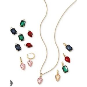 Unwritten 14k Gold Plated Glass Pendant Charms Necklace Mix Match